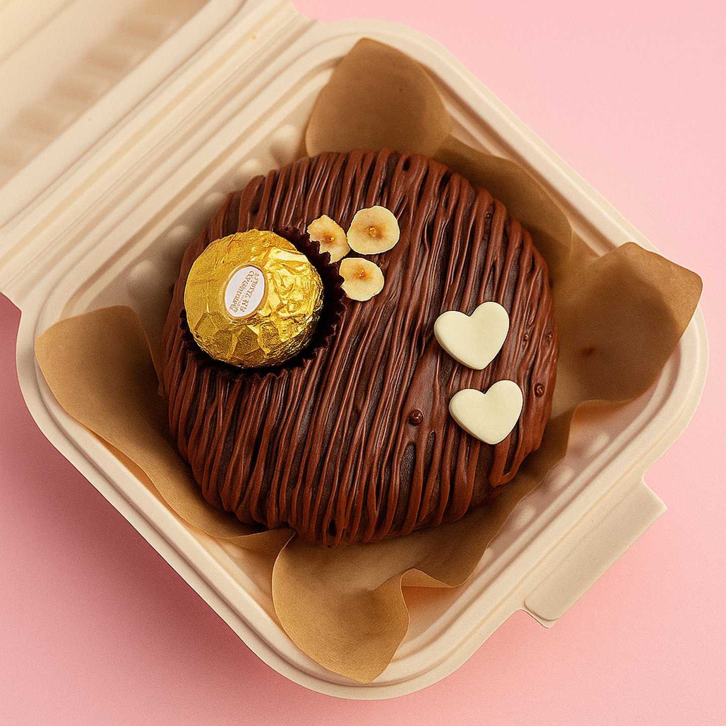 Dark Chocolate Bento Brownie Cake