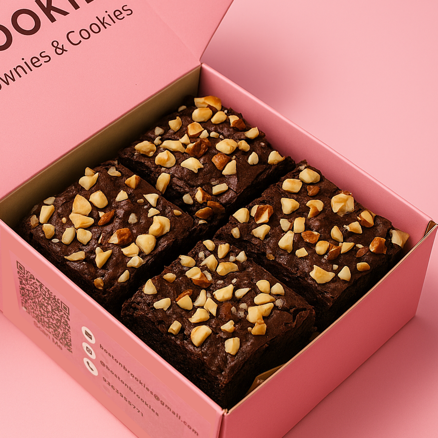 Nuts overloaded Brownie Box (4 pc)