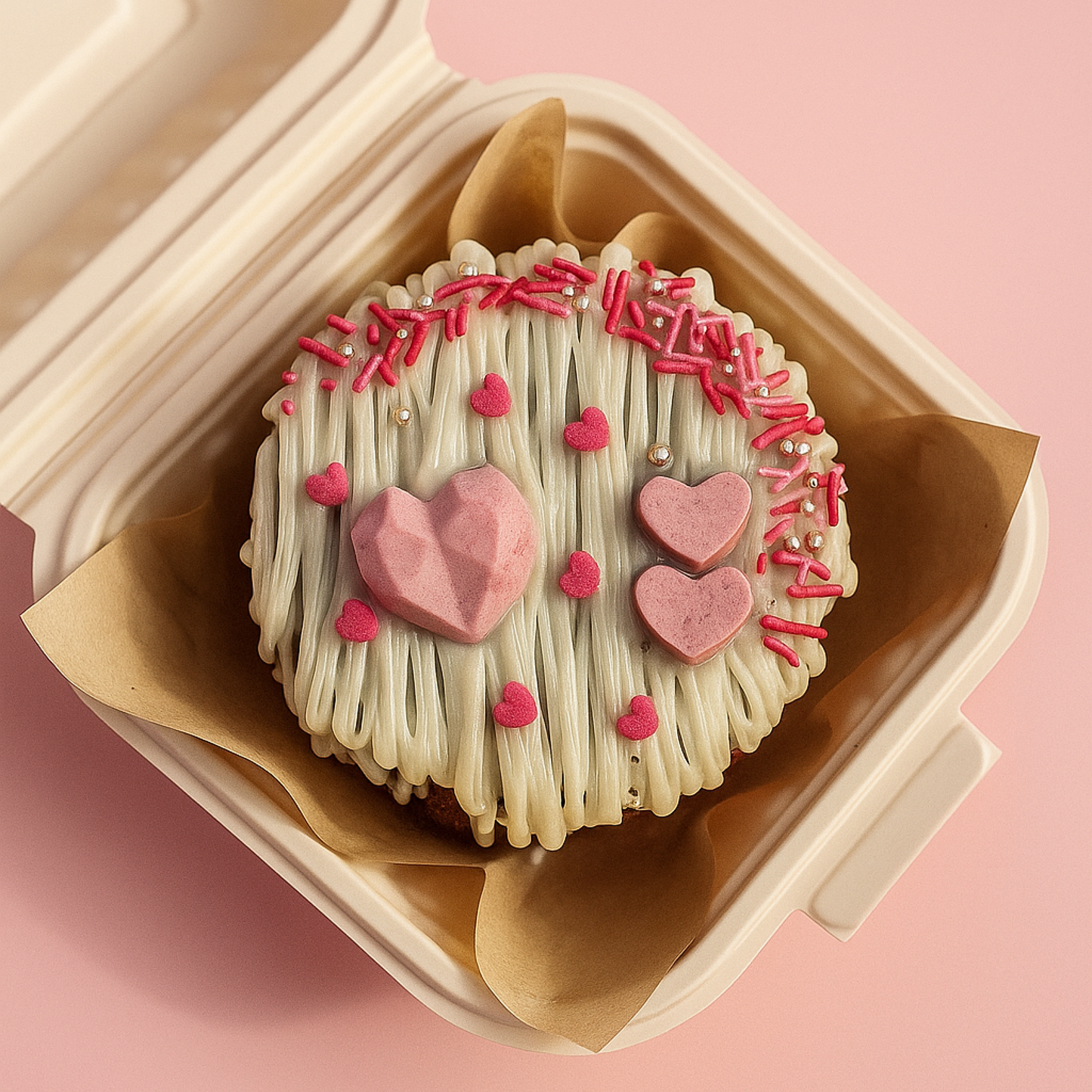 White Chocolate Bento Brownie Cake